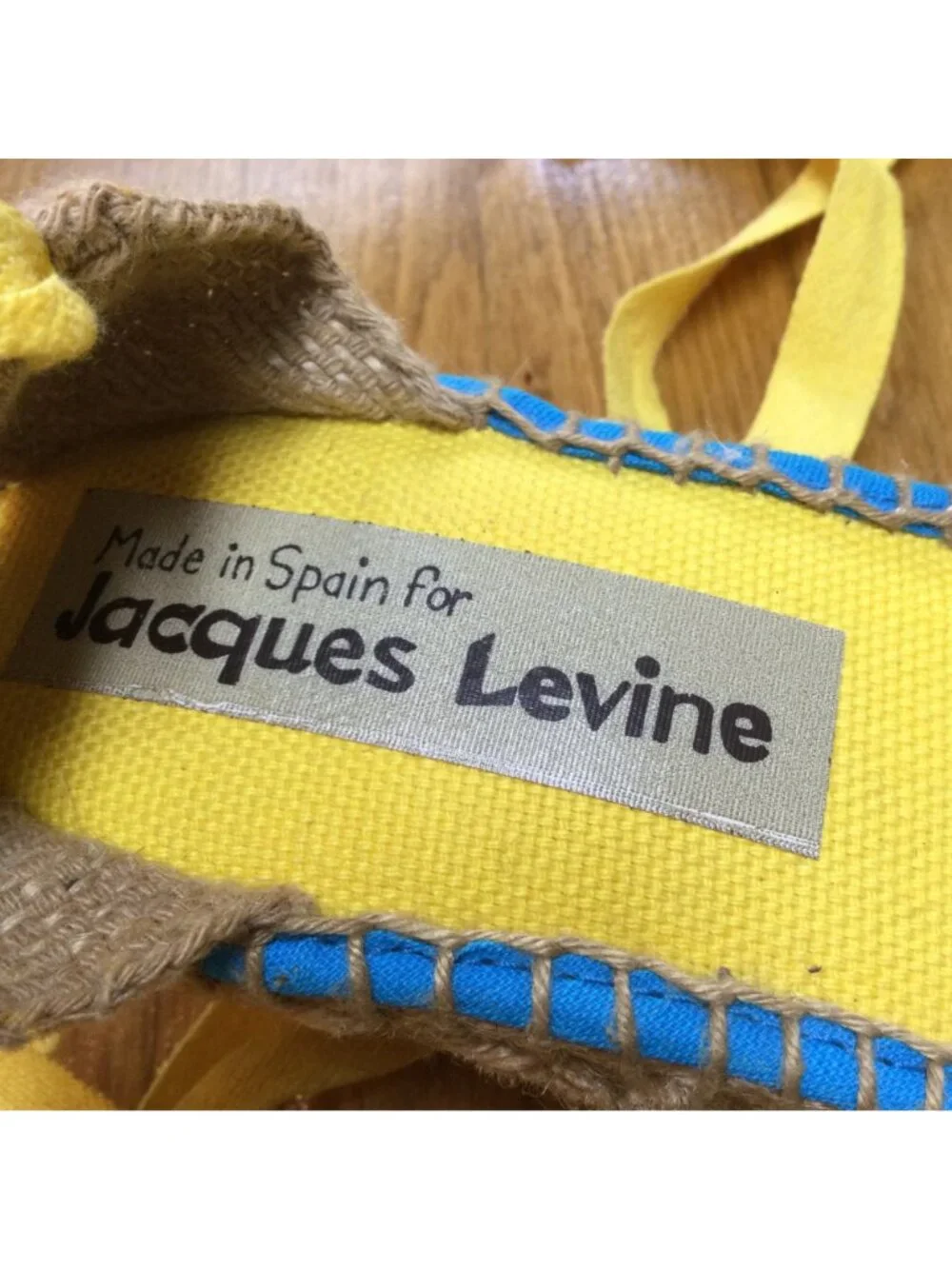 Jacques Levine Espadrille Wedge Sandals Ribbon Tie Womens Size 10 Made In Spain